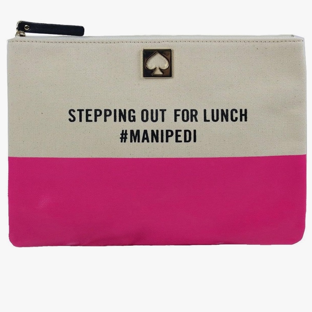 Kate Spade - Georgie Call to Action Clutch Natural Pink